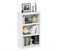 Furinno Rail De 3 Niveles con Estante Abierto, 26,5 X 63,5 X 99 Cm, para Salón, Dormitorio Y Oficina, Color Blanco