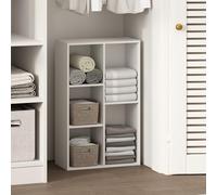 Furinno Reed 5-Cubo Armario Multiusos con Estante Abierto y Almacenamiento de Ropa, Organizador de Almacenamiento, Blanco