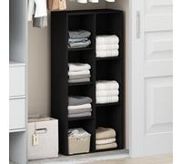Furinno Reed Organizador De 7 Cubos con Estantes Abiertos, para Dormitorio Y Sala De Estar, Madera Negra