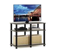 Furinno Romain Turn-N-Tube Soporte de TV para Televisores de hasta 40 Pulgadas, Roble Francés/Negro