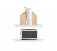 Furinno Rossi Estantes Flotantes Hexagonales para Pared, Juego De 2 Estantes Esquineros Geométricos para Baño, Oficina Y Sala De Estar, Color Blanco