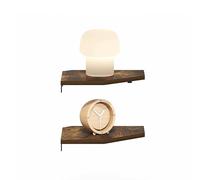 Furinno Rossi Estantes Flotantes Hexagonales para Pared, Juego De 2 Estantes Esquineros Geométricos para Baño, Oficina Y Sala De Estar, Color Pino Ámbar