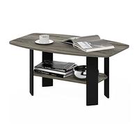 Furinno SIMPLE DESIGN Mesa de centro con estante abierto, para sala u oficina en casa, roble francés