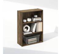 Furinno Simple Estantería Abierta, Libreros, 3 Niveles, Nogal Columbia