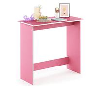 Furinno Simplistic Escritorio, Nogal, Rosa, 39.37 x 80 x 75.57 cm | Escritorio pequeño, para oficina en casa, dormitorio, sala de estudio, dormitorio
