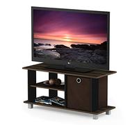 Furinno Simplistic mesa para TV, Madera, Columbia Nogal y marrón Oscuro, 32.51 x 80 x 38.35 cm