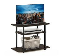 Furinno Soportes de TV sin herramientas Marrón oscuro/negro