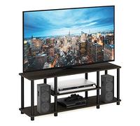 Furinno Soportes de TV sin herramientas Marrón oscuro/negro