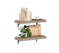 Furinno Tanna Juego De 2 Estantes Flotantes De Pared De 22 Pulgadas para Baño, Oficina Y Sala De Estar, Color Natural