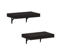 Furinno Tanna Juego De 2 Estantes Flotantes De Pared De 38 Cm para Baño, Oficina Y Sala De Estar, Roble Tabaco