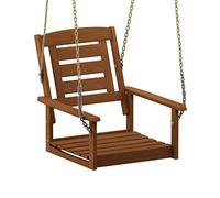 Furinno Tioman Columpio de Madera para Porche duro con Soporte de Aceite de Teca, Naturales