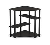 Furinno Turn-N-Tube Escritorio De Esquina, Madera, Espresso/Negro, 57.15 x 57.15 x 72.39 cm