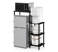 Furinno Turn-N-Tube Estante Alto de Cocina sin Herramientas, Americano/Negro