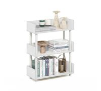 Furinno Turn-N-Tube Estante de exhibición Multiusos Independiente de 3 Niveles, estantería, Blanco/Blanco