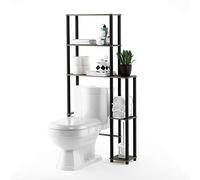 Furinno Turn-N-Tube Estantería De Baño Independiente con 5 Estantes para Organizar El Baño Roble Gris