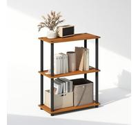 Furinno Turn-N-Tube Estantería de exhibición compacta Multiusos de 3 Niveles, estantería, librería, Cereza Claro