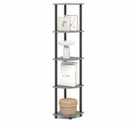 Furinno Turn-N-Tube Estantería Esquinera De 5 Niveles con Estantes Abiertos para Organizar Y Guardar, Sala De Estar, Oficina, Garaje Y Dormitorio, Color Verde Salvia