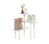 Furinno Turn-N-Tube - Organizador De Encimera De Cocina, Estante Organizador De Esquina De 3 Niveles, para Cocina, Despensa, Organizadores Y Almacenamiento, Blanco
