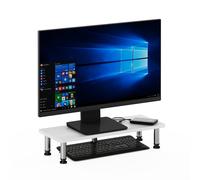 Furinno Turn-N-Tube Soporte elevador para monitor Tubos de acero inoxidable de roble blanco
