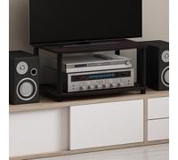 Furinno Turn-N-Tube Soporte para Impresora con Almacenamiento Mesa De 2 Niveles Bajo Escritorio para CPU Suministros De Oficina Oficina En Casa Nogal Oscuro