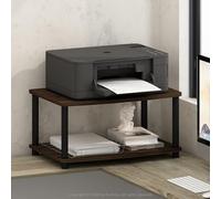 Furinno Turn-N-Tube Soporte para Impresora con Almacenamiento Mesa De 2 Niveles Bajo Escritorio para CPU Suministros De Oficina Oficina En Casa Nogal Columbia