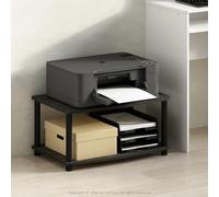 Furinno Turn-N-Tube Soporte para Impresora con Almacenamiento Mesa De 2 Niveles Bajo Escritorio para CPU Suministros De Oficina Oficina En Casa Color Espresso