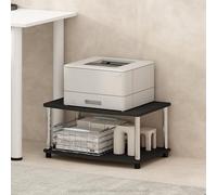 Furinno Turn-N-Tube Soporte para Impresora con Almacenamiento Mesa De 2 Niveles Bajo Escritorio para CPU Suministros De Oficina Oficina En Casa Americano