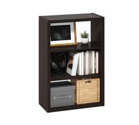 Furinno Viola Estantería De 3 Niveles con Estante Abierto, 29,5 X 59,5 X 90,5 Cm, para Salón, Dormitorio Y Oficina, Roble Oscuro