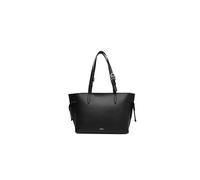 Furla Ava Shopper M de piel negra, bolso de hombro con doble asa ajustable, 43 x 22,5 x 11 cm