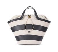 Furla- Bolso Shopper a Rayas con Asas de Cuero- Bags- Mujer- Beige- ONE SIZE- Bolso Shopper a Rayas con Asas de Cuero