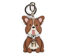 Furla Corgi Llavero Piel natural 5 cm marrón
