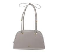 Furla Cuero bolso de hombro Poppy Dome Shoulder Bag Stone Gray gris claro