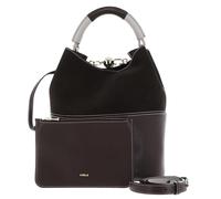 Furla Cuero bolso de hombro Sfera Bucket Bag 26 Espresso + Brown marrón oscuro