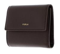 FURLA Cuero Monedero Vitello Night Goccia Compact Wallet Espresso marrón Oscuro
