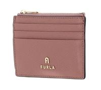 Furla Cuero Tarjetero Camelia Zipped Card Case Tulle Rosa Viejo