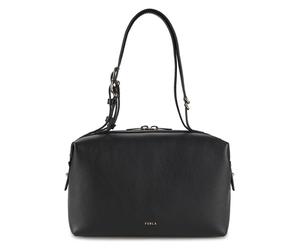 Furla Double Bolsa de hombro M Piel natural 22.5 cm negro
