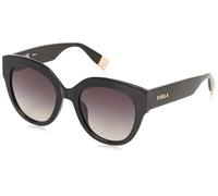 Furla, GAFAS DE SOL, SFU813, SHINY BLACK (SMOKE GRADIENT BEIGE), 53/21/140