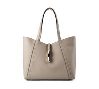 Furla Goccia Bolsa de compras L Piel natural 37 cm gris