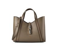 Furla Goccia Bolsa de compras S Piel natural 28 cm gris
