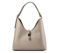 Furla Goccia Bolsa de hombro Piel natural 30 cm gris