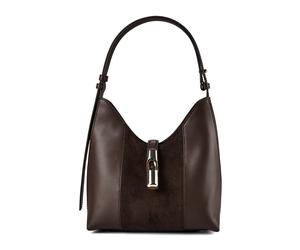 Furla Goccia Bolsa de hombro S Piel natural 23.5 cm marrón