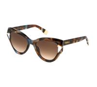 Furla Mujer Furla SFU886V 09UV Gafas de sol Acetato la Habana Marrón Geométrico Normal Sombreado