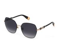 Furla Mujer SFU531S 0301 Gafas de sol Metal Negro Gris Cuadrada Normal Sombreado