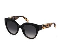 Furla Mujer SFU813V 700Y Gafas de sol Acetato Negro Fumar Cuadrada Normal Sombreado