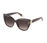 Furla Mujer SFU816 915 Gafas de sol Acetato Marrón Cuadrada Normal Sombreado
