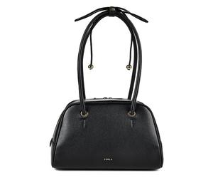 Furla Poppy Bolsa de hombro M Piel natural 30 cm negro