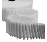 Furlanis - Cinta Onda Para Cortinas Tres Cuerdas Con Bolsillos, Tejido Italiano - 70 mm x 50 m