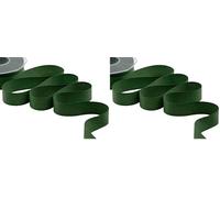 Furlanis Cinta, Polialgodón, Verde Inglés, 25 mm x 25 m (Paquete de 2)