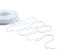 Furlanis - Cinta Velo con Tirante Central, Cinta Decorativa para Paquetes de Regalo, Favores de Boda, Tela Italiana - Blanco óptico, 6 mm x 50 m