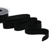 Furlanis - Eco-tafetán, 100% Reciclado, Decoración de Regalo Cajas Flores Boda Navidad, Tela Italiana - Negro, 25 mm x 25 m